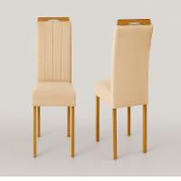 Conjunto Sala De Jantar 4 Lugares Slim Móveis Mundial Mel/off-white/bege - 3