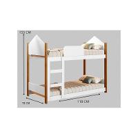 Beliche Infantil Magia Branco Grenat - Gabrielli Móveis - 3