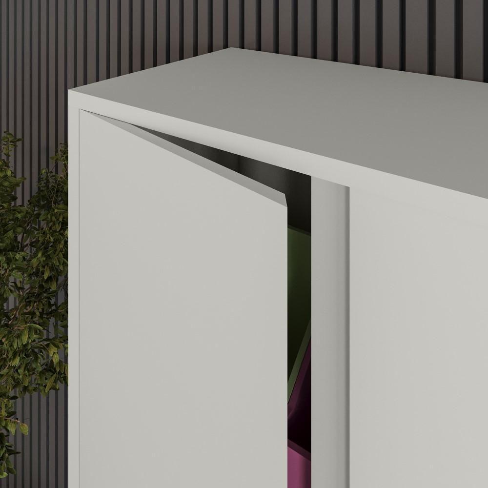 Conjunto Sala De Jantar 2 Peças Armário Alto E Buffet Balcão - Fendi E Freijó Fendi E Freijó - 4