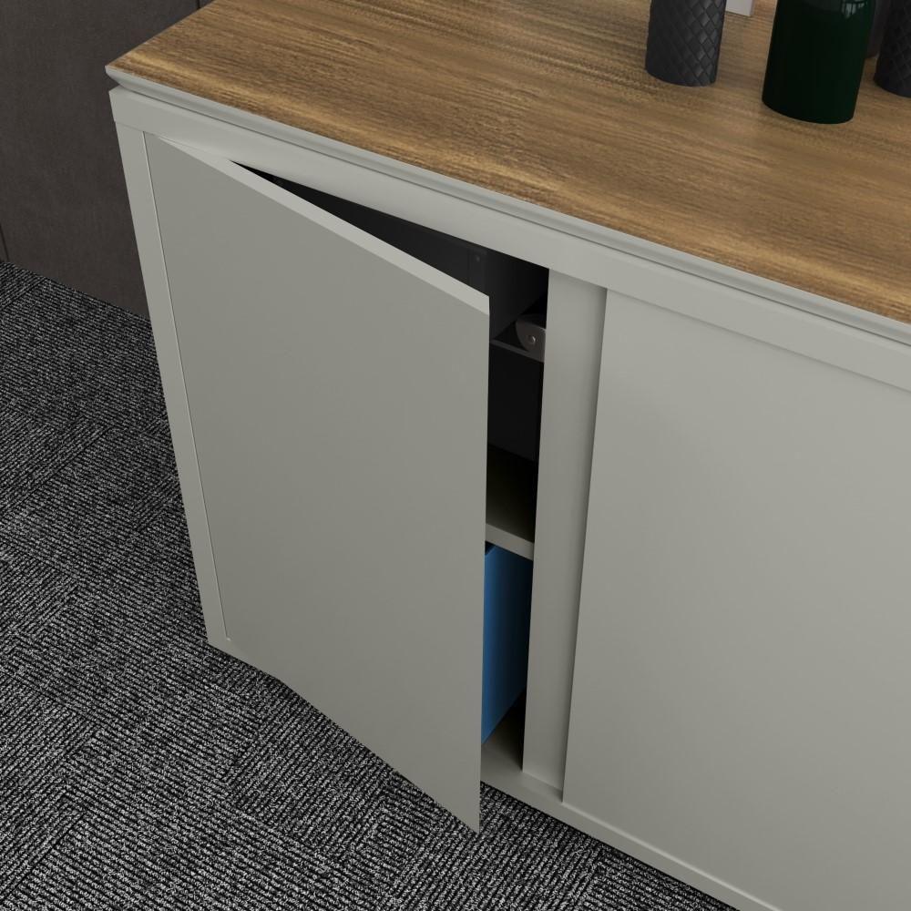 Conjunto Sala De Jantar 2 Peças Armário Alto E Buffet Balcão - Fendi E Freijó Fendi E Freijó - 5