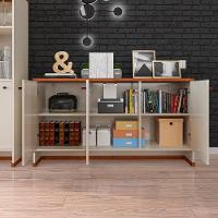 Conjunto Sala De Jantar 2 Peças - Aparador E Estante Verbena - Offwhite/naturale Offwhite/naturale - 3