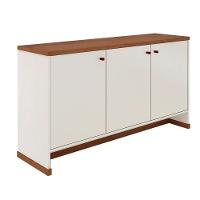 Conjunto Sala De Jantar 2 Peças - Aparador E Estante Verbena - Offwhite/naturale Offwhite/naturale - 8