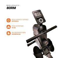 Remo Seco Athletic 80rm 8 Níveis Magnéticos Dobrável Suporta 110kg Treino Completo Em Casa Preto - 2