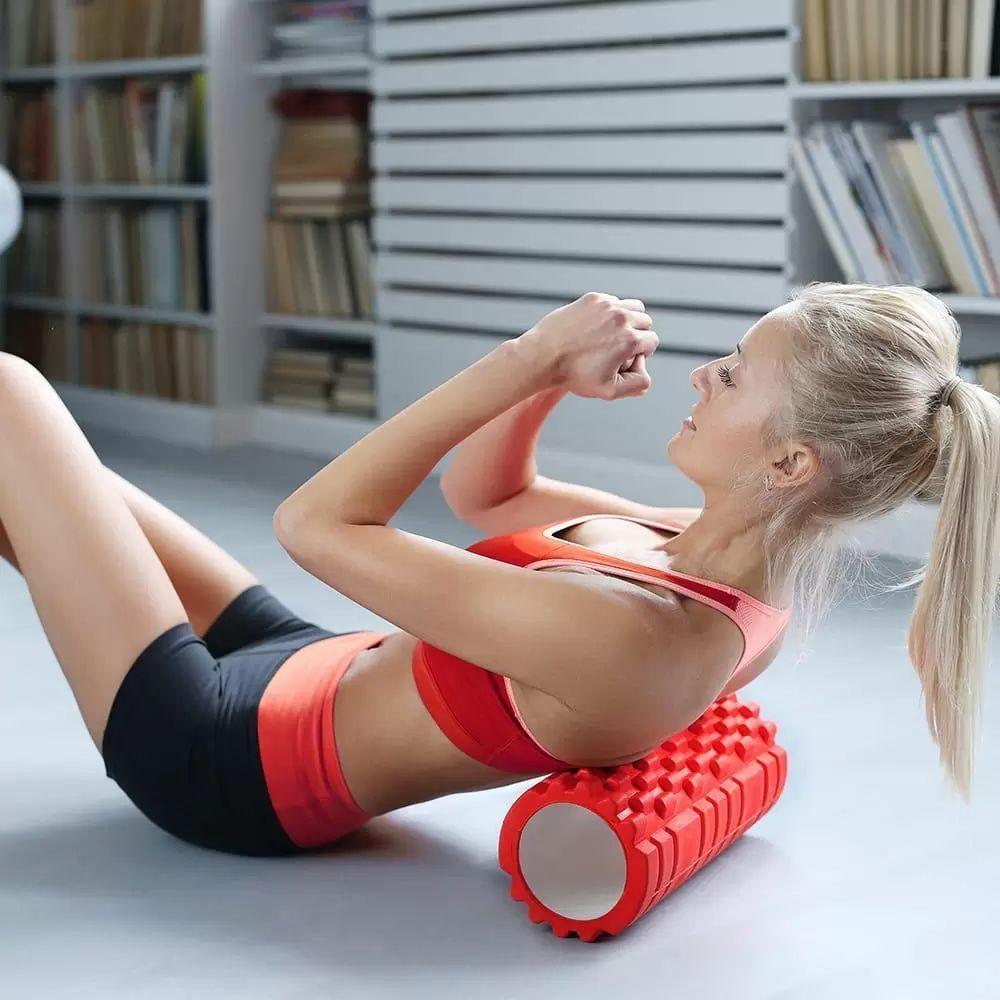 Rolo De Massagem Liberação Miofascial Athletic Laranja Foam Roller 33cm Para Pilates Yoga E Recuperação Muscular - 3