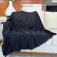 Manta Para Sofá Gigante Super King 3,00x1,80 Capa De Sofa Grande 2 E 3 Lugares De Luxo Cama Preta - 1