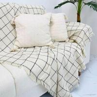 Manta Para Sofá Grande 2 E 3 Lugares 2,40x1,80 Capa Protetora Cobertor Para Sofa E Cama Gigante Cru Com Preto - 1