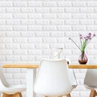 Papel Parede Painel 3d Tijolinho Branco Placa Auto Adesivo Revestimento Espuma 77x70cm Grande Autocolante Decoracao - 7