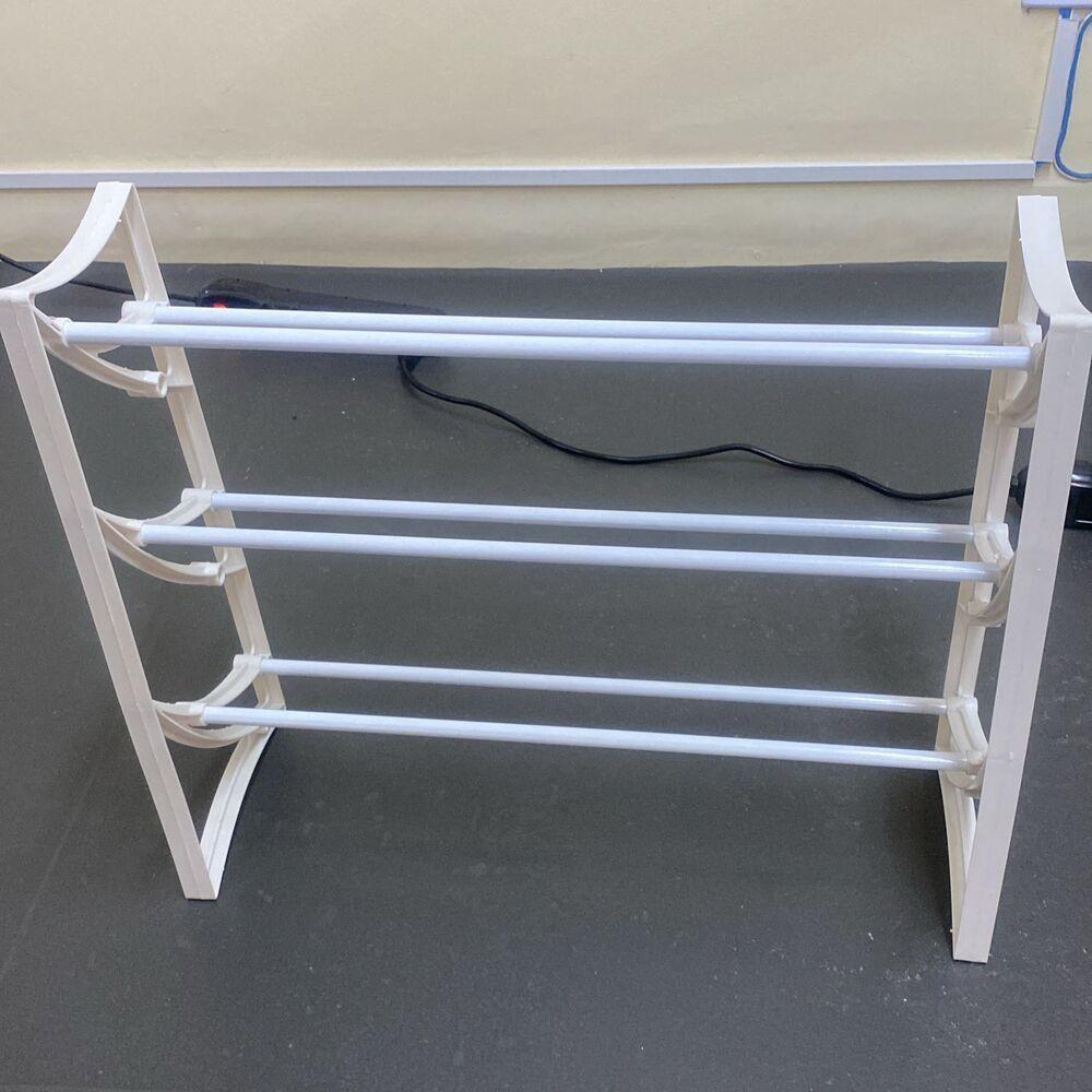 Sapateira Multifuncional 2 Em 1 Ampliavel 9 Pares Salto Alto Rack Estante 18 Tenis Sapatos - 7