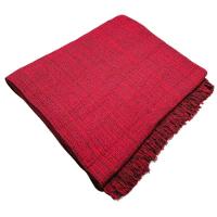 Manta Grande Para Sofá Cama King 2 E 3 Lugares 3,00m X 1,80m Cobertor Protetor Gigante 100% Algodão Vermelho Mesclad - 1
