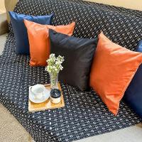 Manta Para Sofá De 2 Ou 3 Lugares Preto E Branco Grande 100% Algodão 2,50x1,80 Gigante - 2