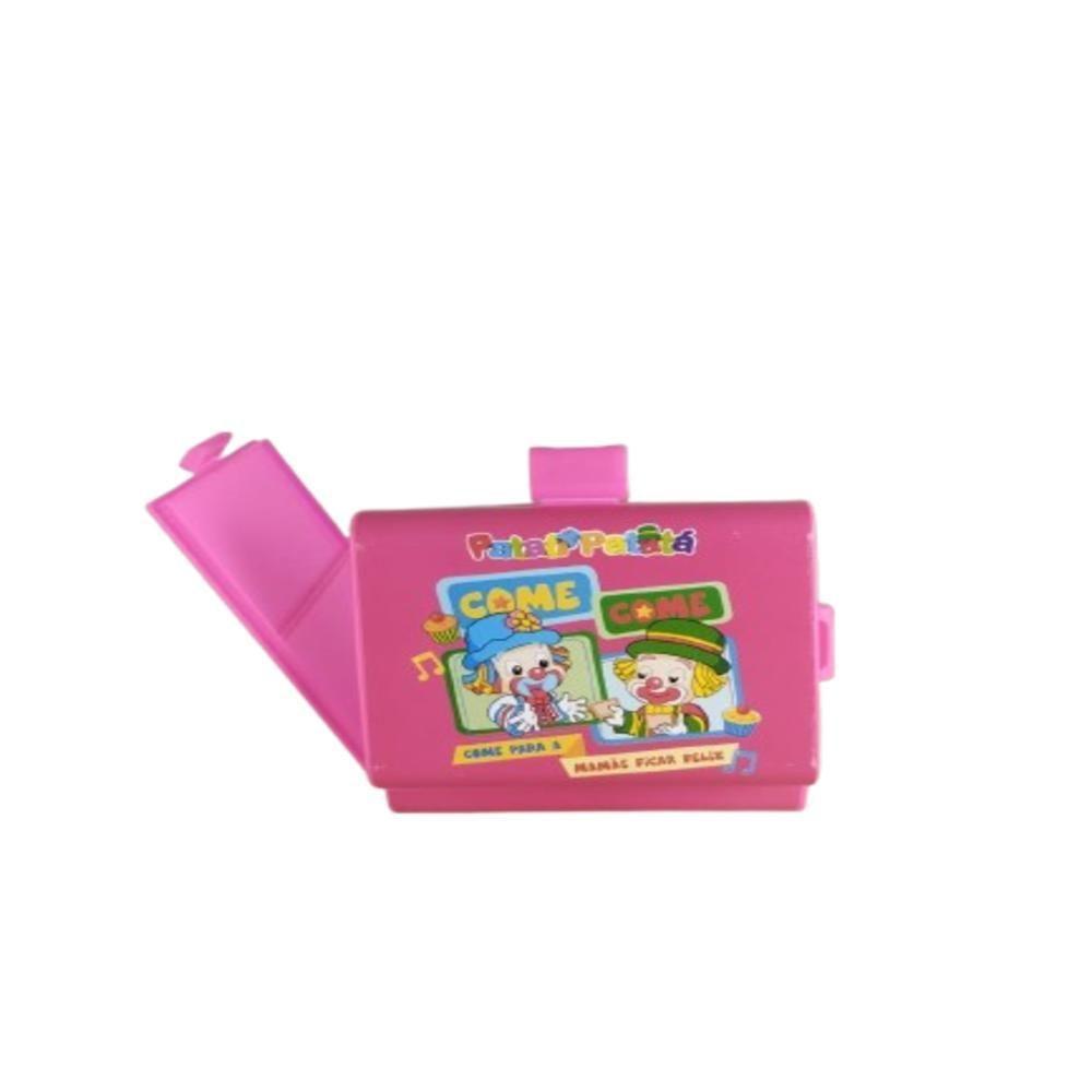 Lancheira Escolar Infantil Patati Patata Marmita 3 Divisorias Meninas Pote Duplo Passeio Com Trava Rosa - 8
