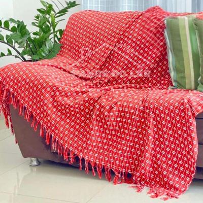 Manta Grande Para Sofá De 2 Ou 3 Lugares Vermelho De Algodão 2,50x1,80 Gigante Capa Protetor De Sofa