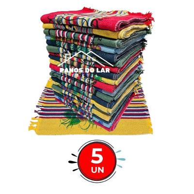 Kit Tapete Simples Para Piso De Banheiro E Entrada De Porta Listrado Estampado 100% Algodão 52x34cm Quantidade:05 Tapete