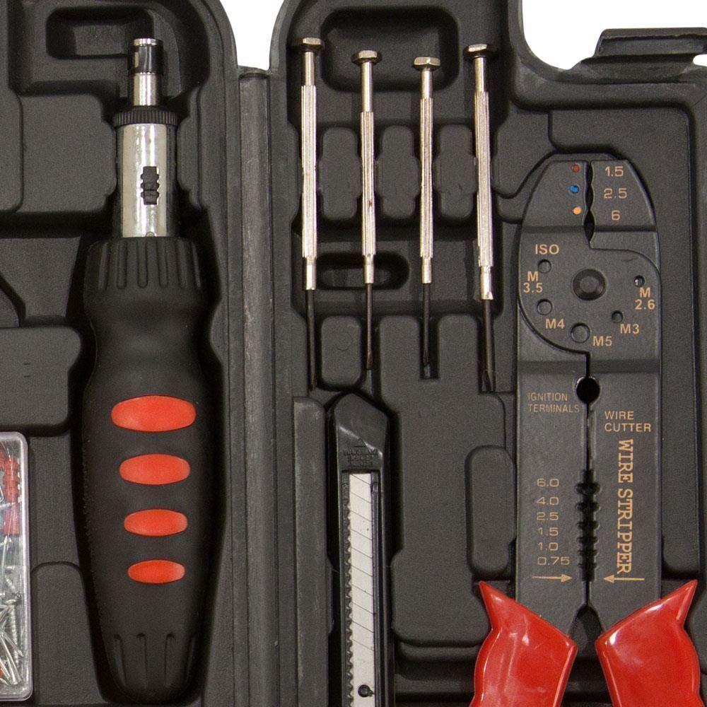 Kit De Ferramentas Completa 142 Peças Maleta Chaves Martelo Soquetes Jogo Multiuso Manuais - 5