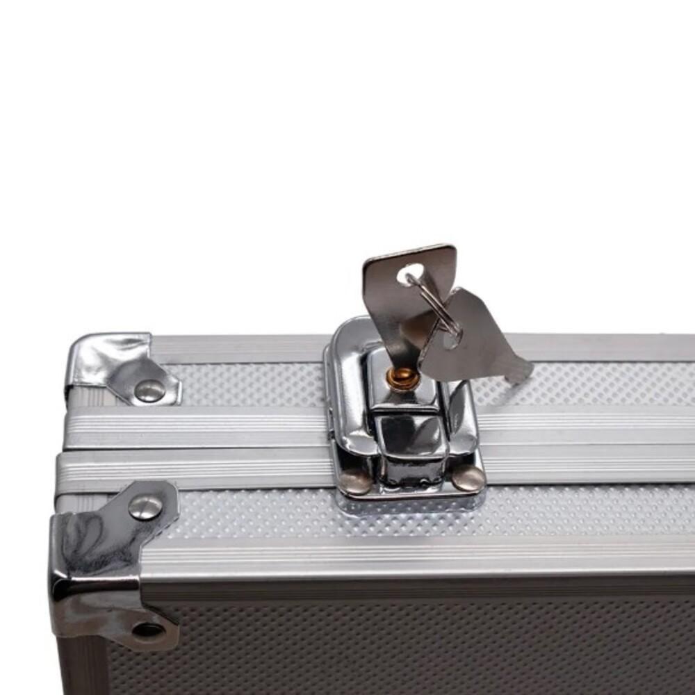 Maleta Poker 200 Fichas Aluminio Profissional Jogo Oficial Baralho Dados Kit Completo - 3