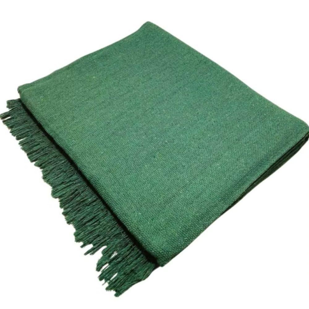 Kit 02 Manta Para Sofá Grande King 2 E 3 Lugares Gigante 3,00x1,80 De Luxo Sofa E Cama Verde - 1