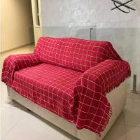 Kit 2 Manta Para Sofá Grande Gigante 2 E 3 Lugares 2,40x1,80 Tecido Grosso Capa De Sofa Cama Algodão Vermelho Com Br - 1