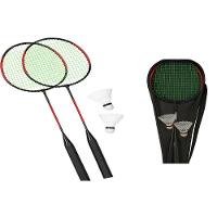 Kit Badminton 2 Raquetes Peteca Jogo De Frescobol Raqueteira Esporte Com Bolsa Transporte - 10