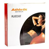 Kit Pilates Yoga Athletic Anel De Pilates 38cm + Bola De Ginástica 65cm Com Bomba + Faixa Elástica - 4