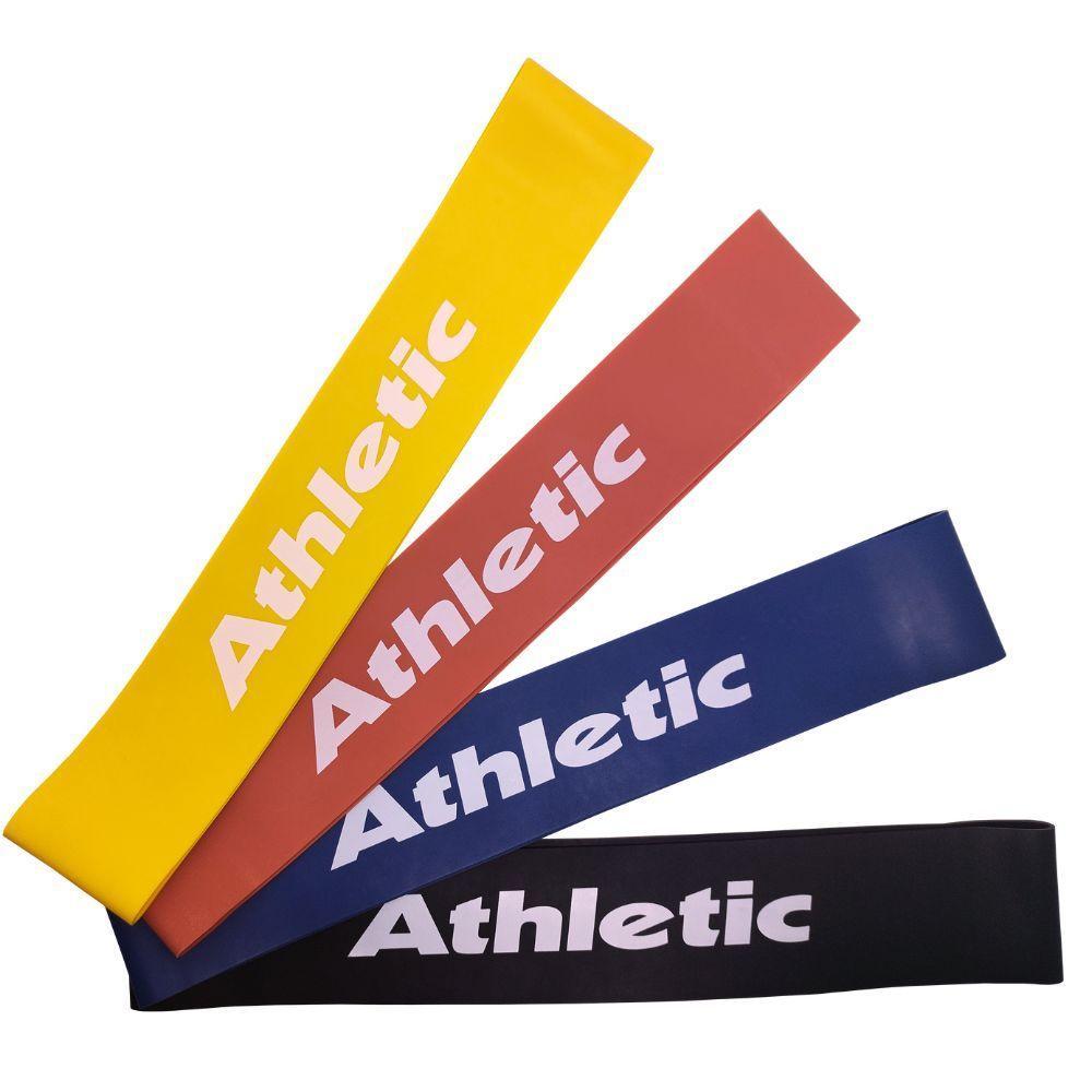 Kit 4 Faixas Elásticas De Resistência Athletic 4 Níveis Para Treino Funcional Musculação Fitness Em Casa - 2