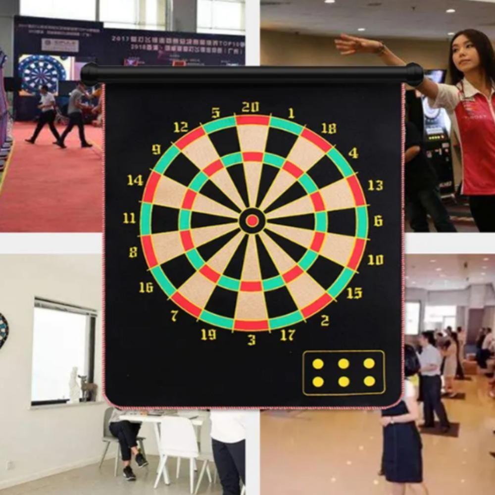 Jogo De Dardos Magnetico Grande Tabuleiro Alvo Dupla Face 38cm Com 6 Peças Kit Completo Ima Seguro - 5