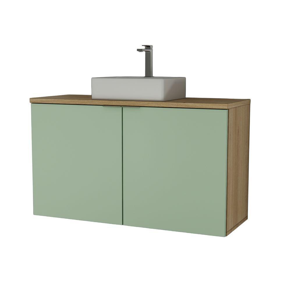 Gabinete Nature 110cm Estilare GAB4035 Carvalho-verde - 3