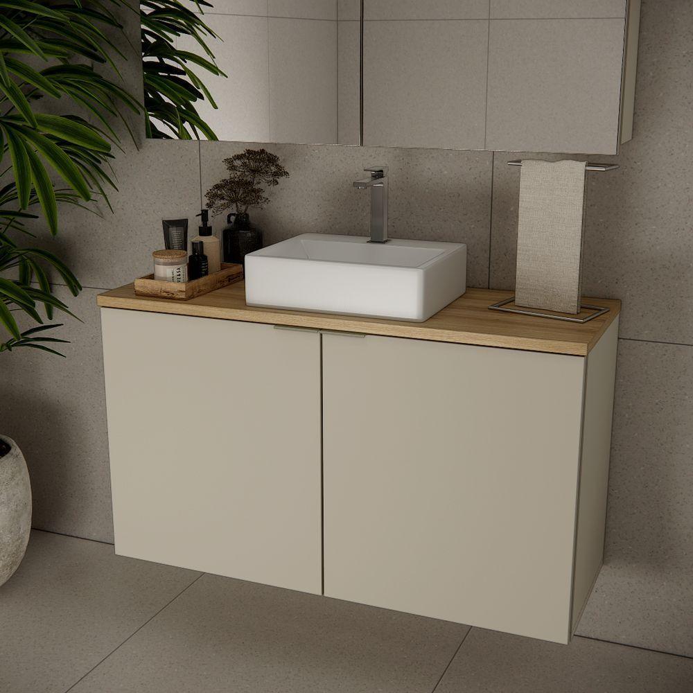 Gabinete Nature 110cm Estilare GAB4035 Nude-carvalho - 1
