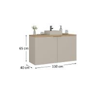 Gabinete Nature 110cm Estilare GAB4035 Nude-carvalho - 5