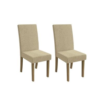 Kit 2 Cadeiras De Cozinha 2cad131 2 Un Canela-boucle Bege - Kappesberg
