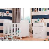 Cômoda Infantil Júnior C- 4 Gavetas Branco-amendoa - Peroba - 4