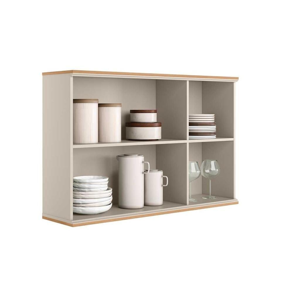 Armário Aéreo P- Cozinha Atena C- 3 Portas Reflecta 120cm Jequitiba-off White Fosco - Linea Brasil - 5