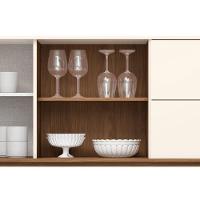 Buffet De Sala Jantar Rael 2 Portas E 2 Gavetas C- Vidro Off White-nature - Henn - 6