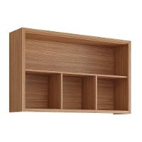 Armário Aéreo P- Cozinha Estela C- 1 Porta Basculante Ripada E 3 Nichos 120 Cm Cinamomo-titanium - Mgm - 3