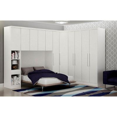 Guarda-Roupa Modulado Casal Safira 005 Em MDF Clic Móveis Branco