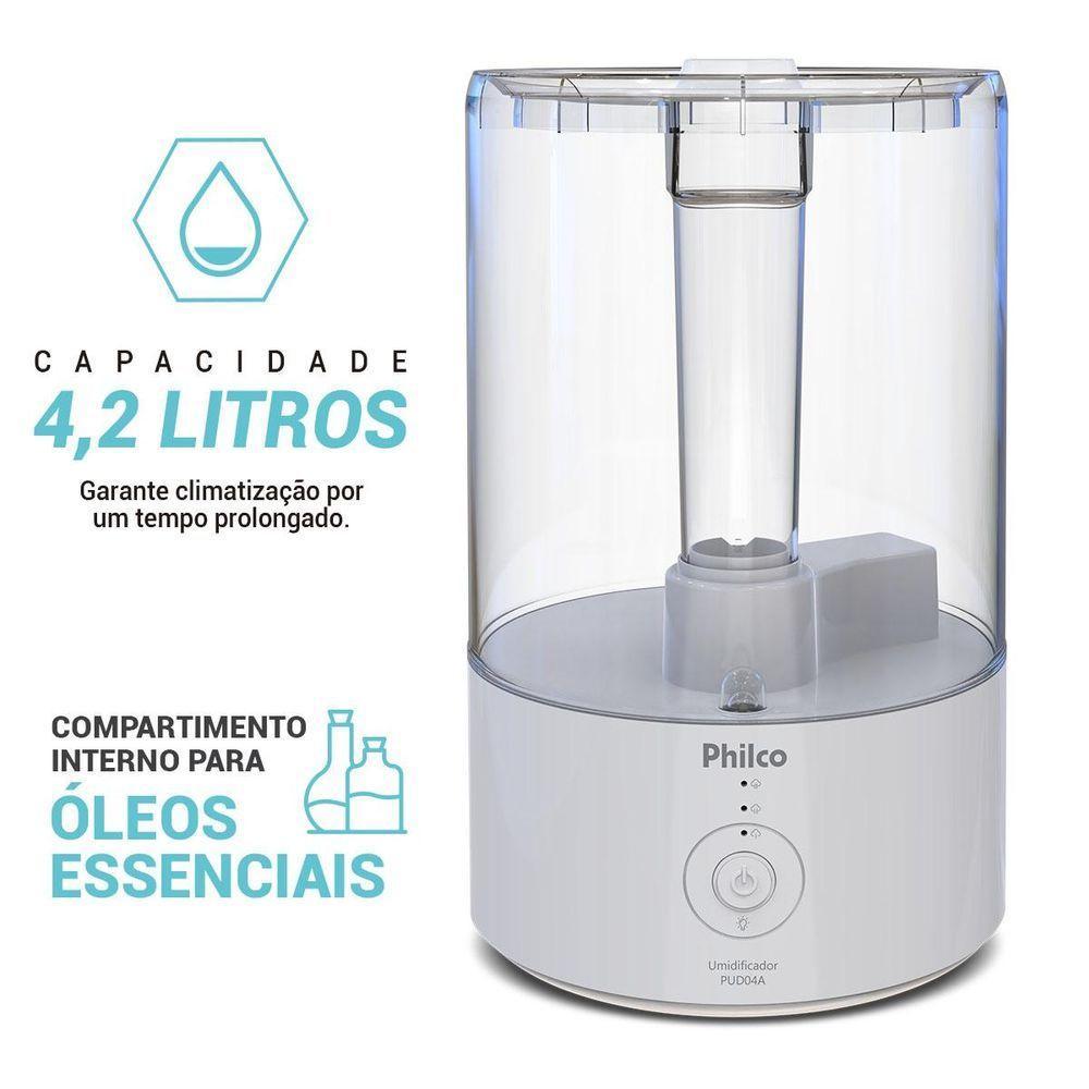Umidificador 3 em 1 Philco 4,2L Óleos essenciais PUD04A Bivolt - 2