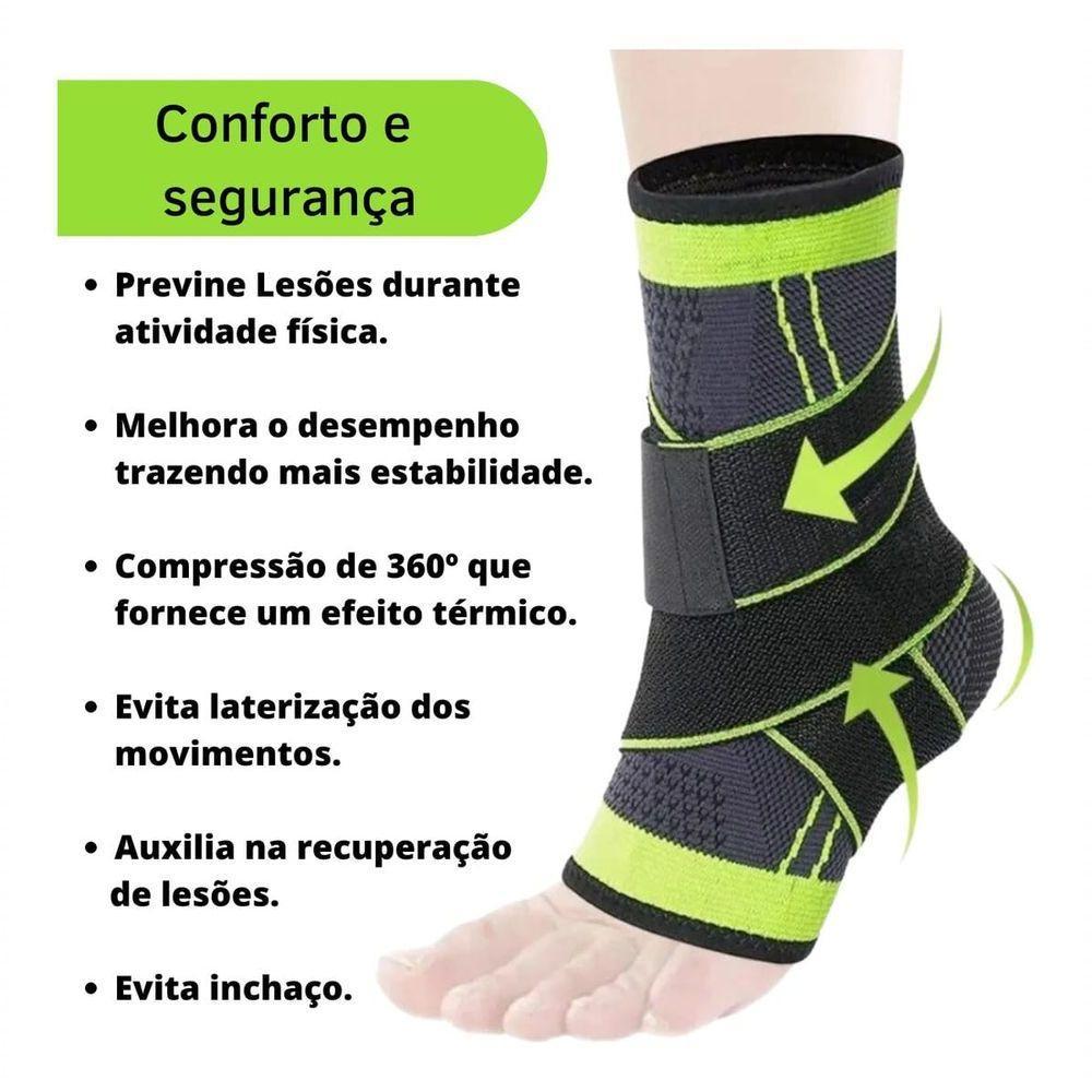 Tornozeleira Ortopédica Ajustável – Suporte De Compressão 360° E Superfície Antiderrapante - 4