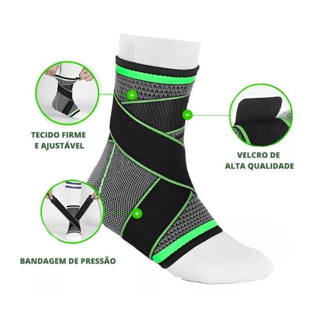 Tornozeleira Ortopédica Ajustável – Suporte De Compressão 360° E Superfície Antiderrapante - 5