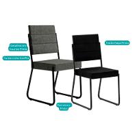 Kit 6 Cadeiras Sala Jantar 1736 6 Uni Preto- Courano Preto - Carraro - 6