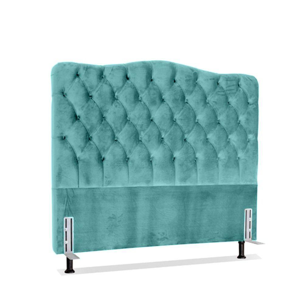 Cabeceira King 193 - Bello Box - Dunas Veludo Tiffany - 1
