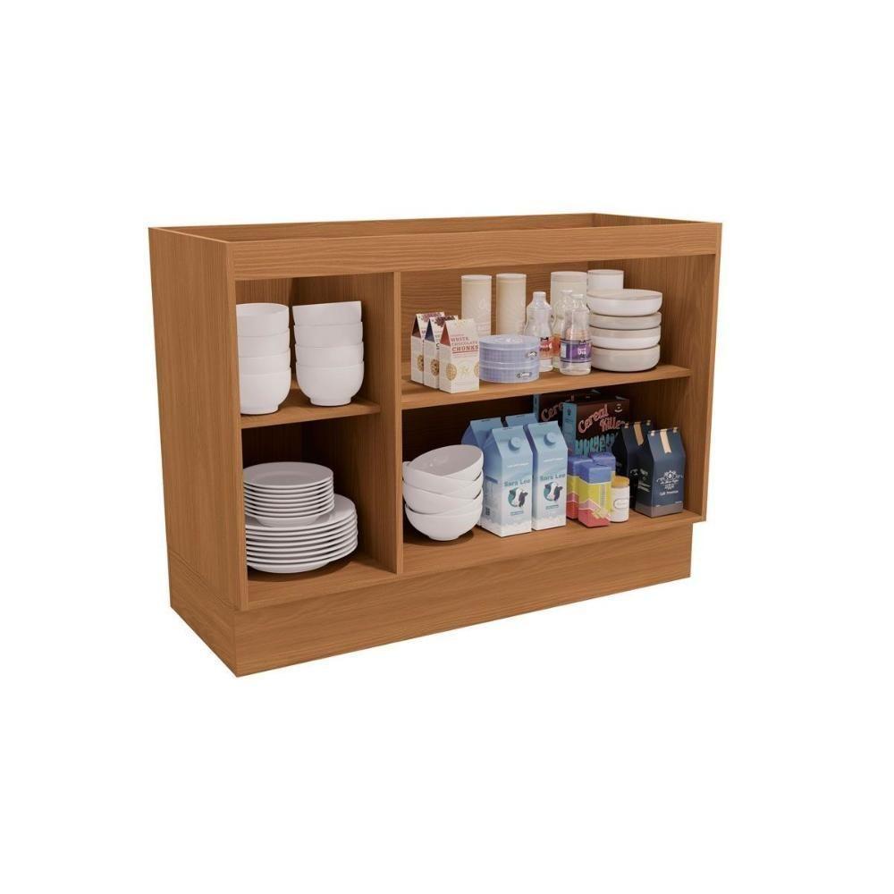 Gabinete P- Pia Cozinha Balcão C- Tampo Maxxi G745 C- 2 Portas 120cm Nogal-nogal - Kappesberg - 7