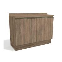 Gabinete P- Pia Cozinha Balcão C- Tampo Maxxi G745 C- 2 Portas 120cm Nogal-nogal - Kappesberg - 1