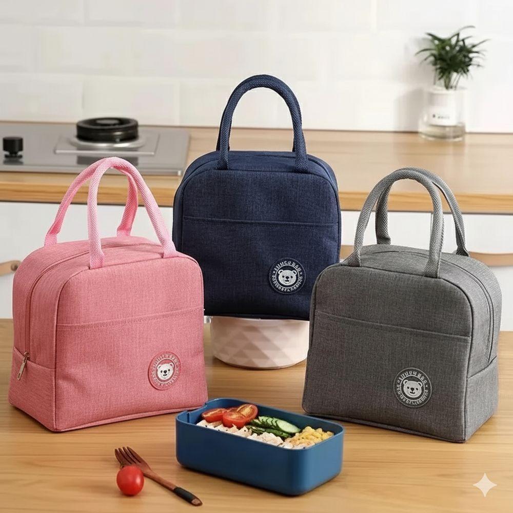 Bolsa Térmica Lancheira Compacta Com Revestimento Interno Isolante E Zíper Preto - 4