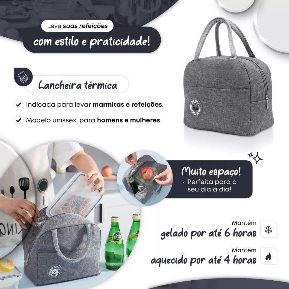 Bolsa Térmica Lancheira Azul – Praticidade, Estilo E Conservação Para Suas Refeições - 3