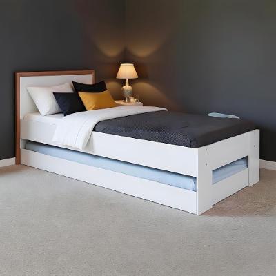 Bicama De Solteiro Cama Com Auxiliar Branca Los Angeles