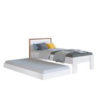 Bicama De Solteiro Cama Com Auxiliar Branca Los Angeles - 2