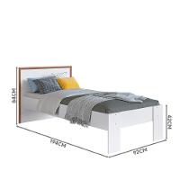 Bicama De Solteiro Cama Com Auxiliar Branca Los Angeles - 3