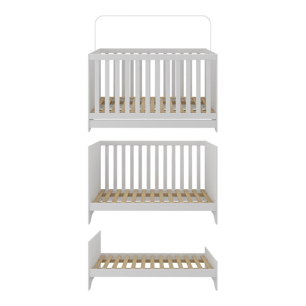 Berço Americano 3 Em 1 Com Colchão Incluso Multimóveis Mp0527pa Branco - 6