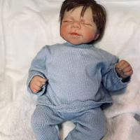 Bebê Reborn Menina, Dormindo, Recém Nascido, Cabelo Fio A Fio Implantado - 3