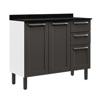 Balcão Florença 3 Portas 2 Gavetas Grafite - Itatiaia