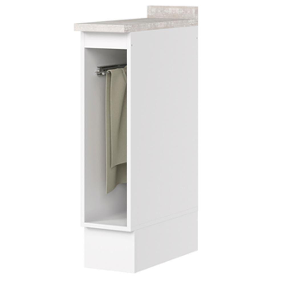 Balcao Porta Toalha Tampo 20cm C362 Americana Branco Calcare Henn Branco Calcare - 1